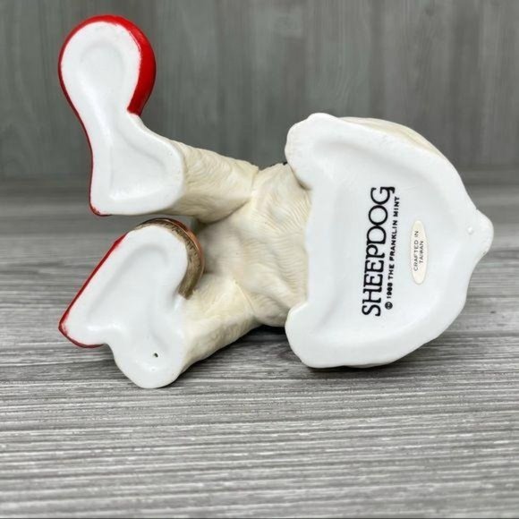 Franklin mint sheepdog porcelain figurine decoration - Picture 3 of 5